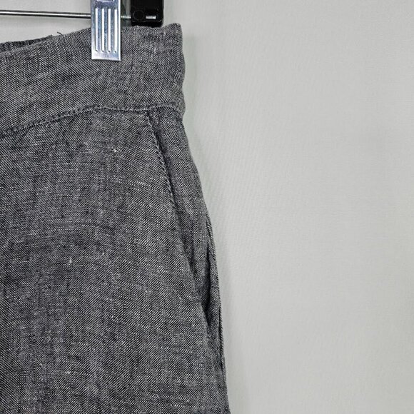 CATHERINE MALANDRINO Wide Leg Linen Pants GRAY size S Boho Casual Coastal Chic - Picture 3 of 6